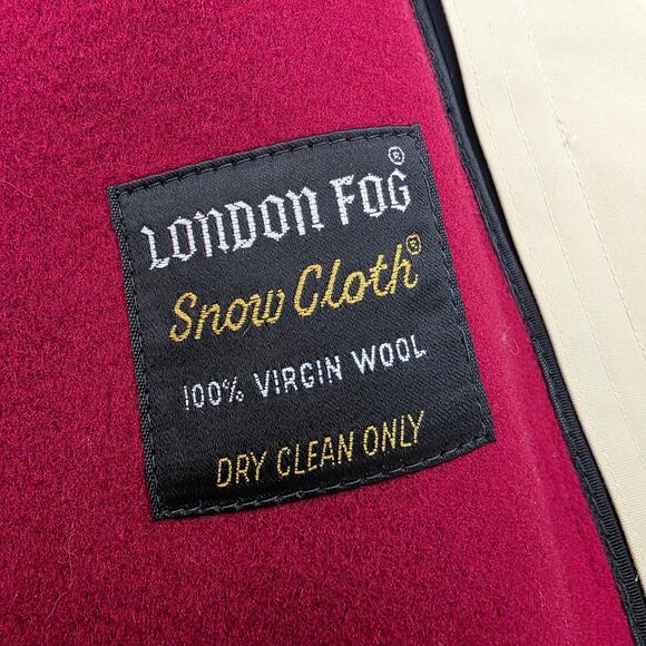 Vintage London Fog Coat Mens 40 Regular Double Breasted Wool Lined 70s Baltimore - Picture 4 of 16